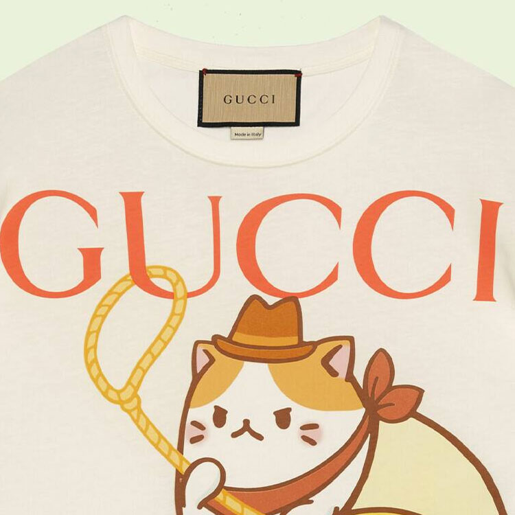 GUCCI Kaos Logo Seri Huruf, Unisex, COD '"   G-67