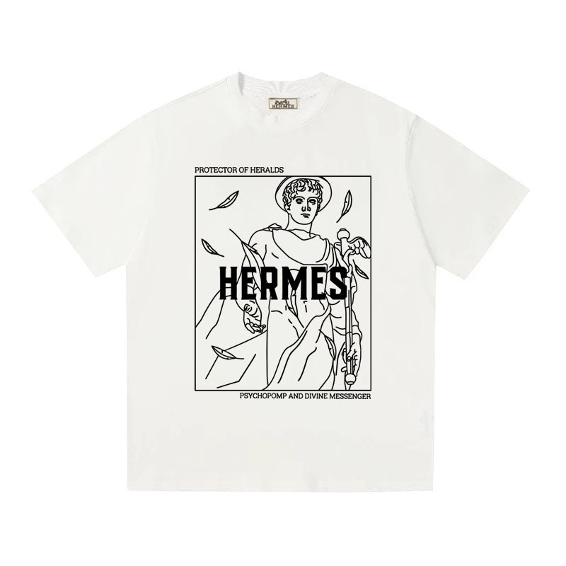HERMES Kaos Logo Seri Huruf, Unisex '"COD '"  HE - 7