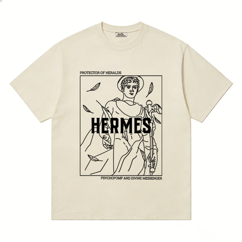 HERMES Kaos Logo Seri Huruf, Unisex '"COD '"  HE - 7