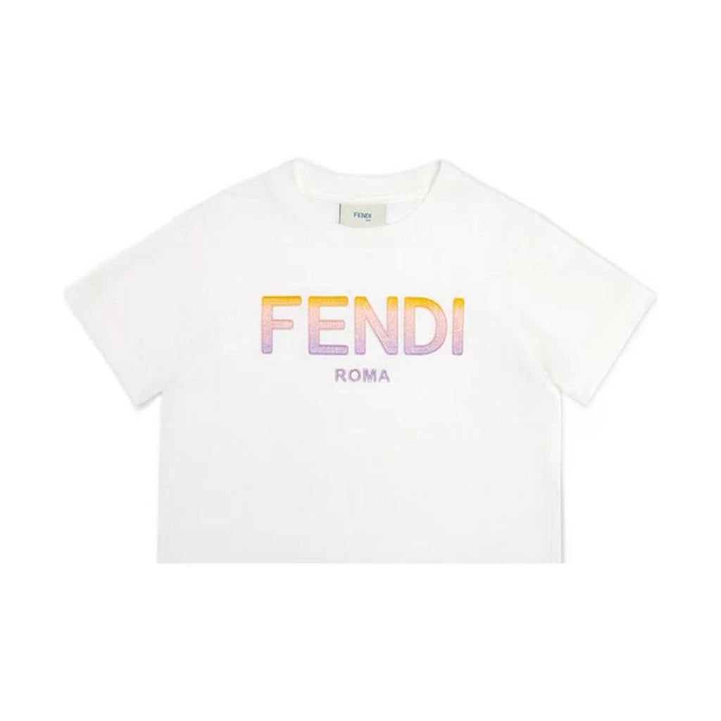Kaos Pendek FENDI dengan Motif Gambar/Cetak, Cocok untuk Pria dan WanitaF-19