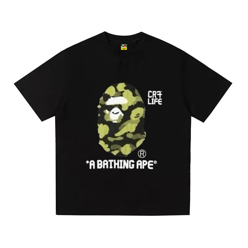 A BATHING APE Kaos Logo Seri Huruf, Unisex '"COD '"  AP-209