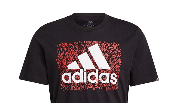 adidas Kaos Logo Seri Huruf, Unisex, COD '" AD-48