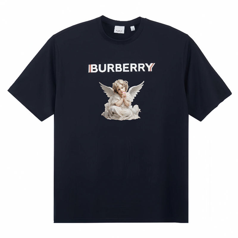 Burberry Kaos Logo Seri Huruf, Unisex, COD '"B-18