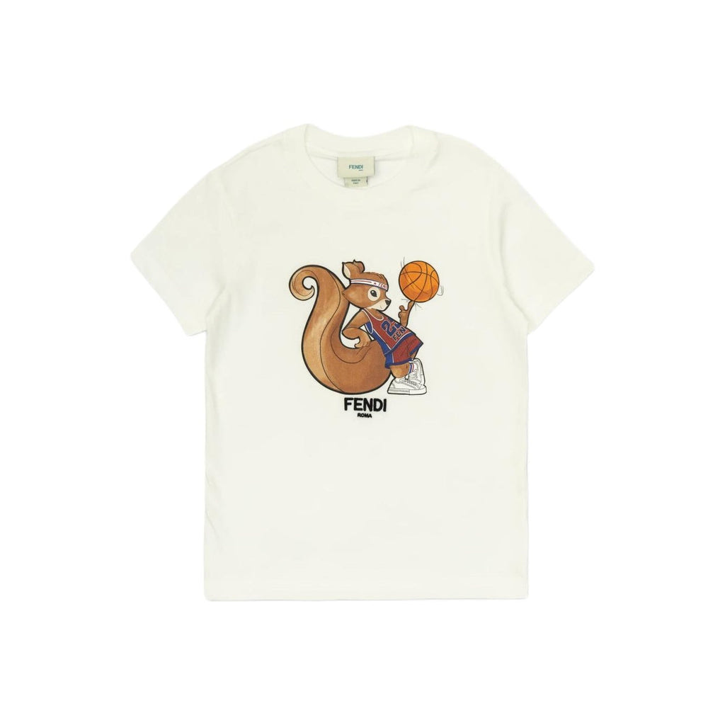 Kaos Pendek FENDI dengan Motif Gambar/Cetak, Cocok untuk Pria dan WanitaF-38