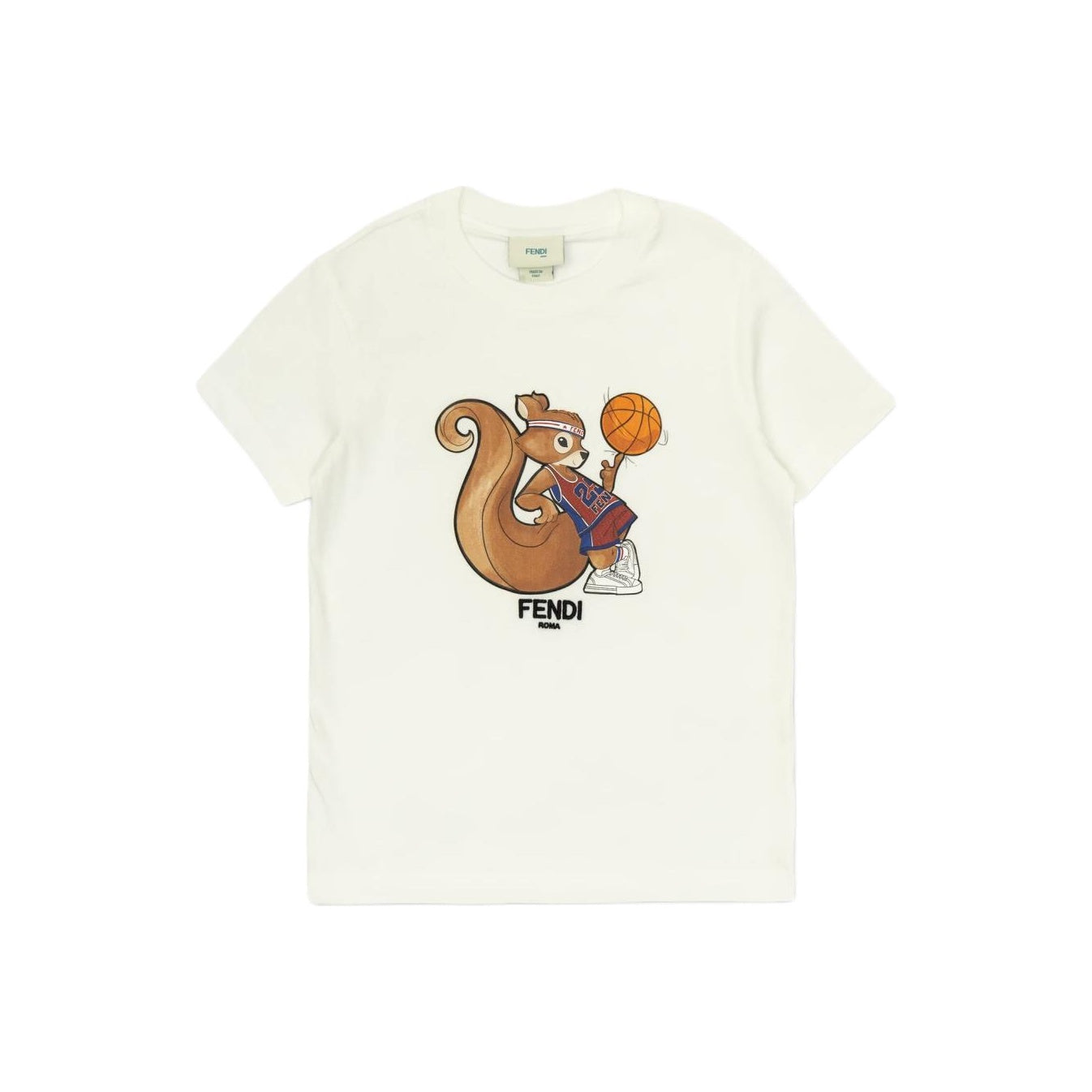 Kaos Pendek FENDI dengan Motif Gambar/Cetak, Cocok untuk Pria dan WanitaF-38