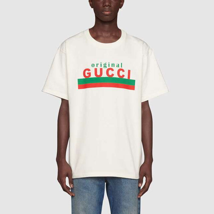 GUCCI Kaos Logo Seri Huruf, Unisex, COD '"    '"  G-19
