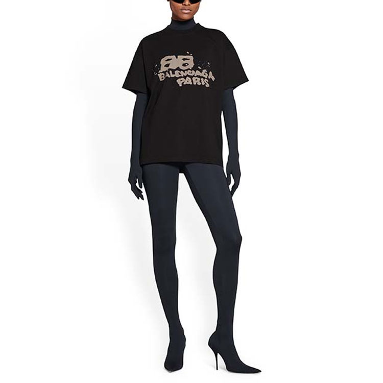 Kaos Pendek Balenciaga dengan Motif Gambar/Cetak, Cocok untuk Pria dan Wanita -BL-18