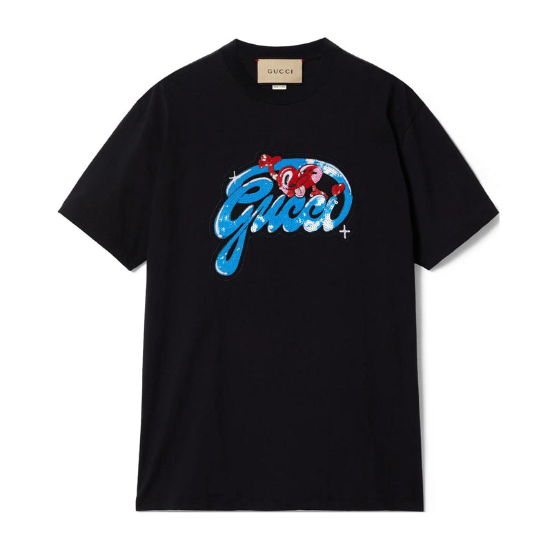 GUCCI Kaos Logo Seri Huruf, Unisex, COD '" "  G-95