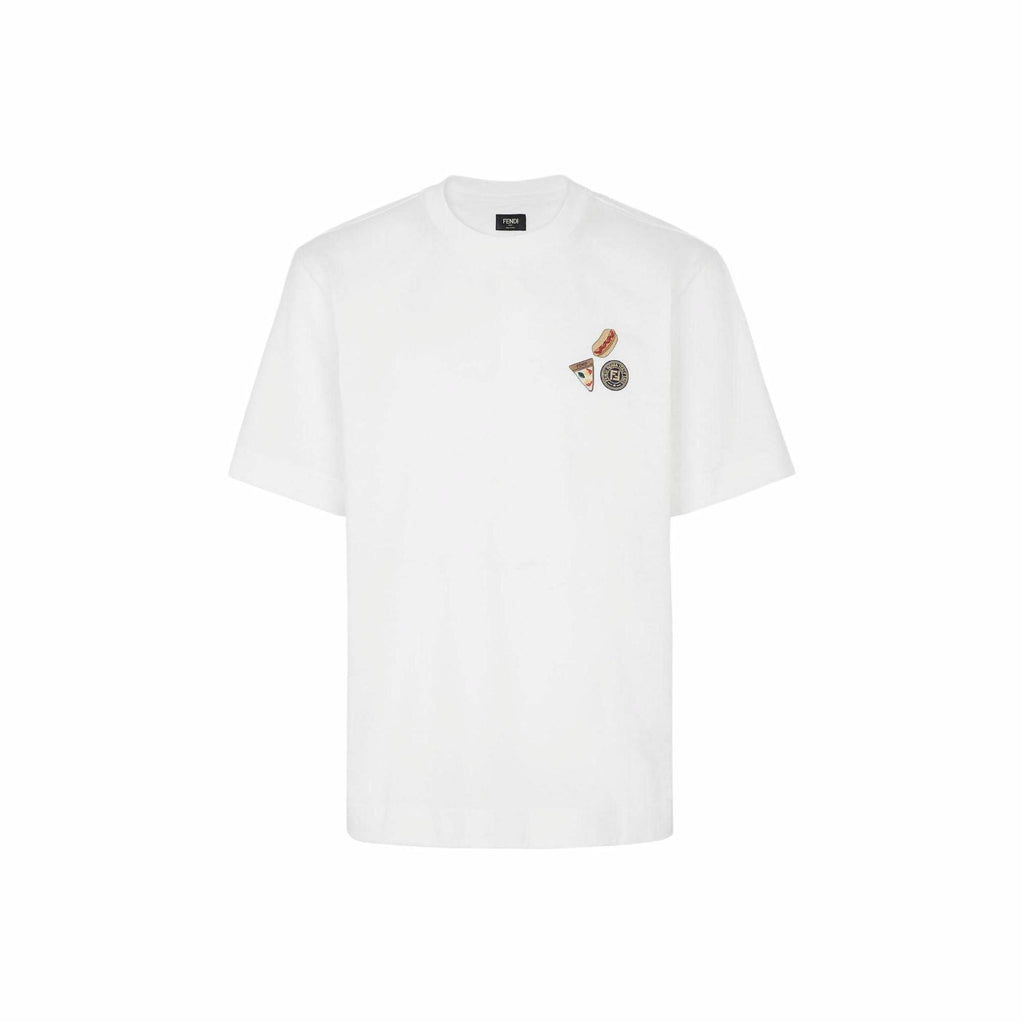 Kaos Pendek FENDI dengan Motif Gambar/Cetak, Cocok untuk Pria dan WanitaF-40