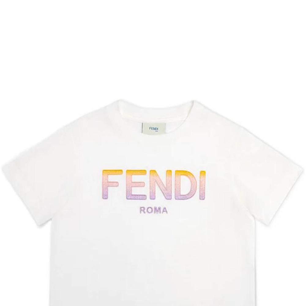 Kaos Pendek FENDI dengan Motif Gambar/Cetak, Cocok untuk Pria dan WanitaF-19
