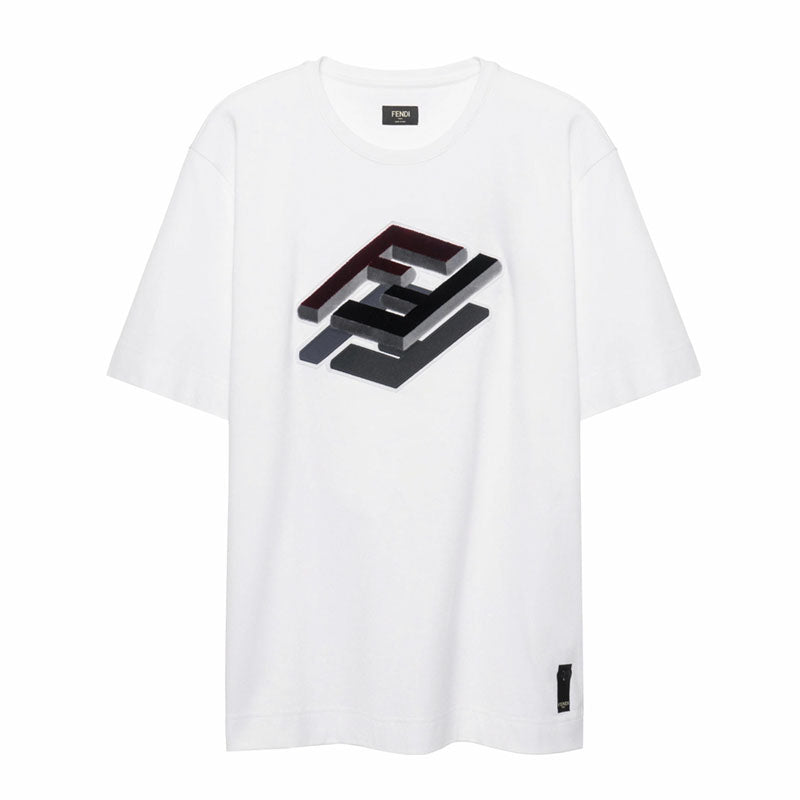 Kaos Pendek FENDI dengan Motif Gambar/Cetak, Cocok untuk Pria dan WanitaF-11