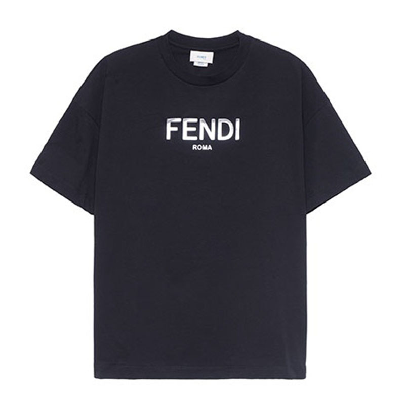 Kaos Pendek FENDI dengan Motif Gambar/Cetak, Cocok untuk Pria dan WanitaF-24