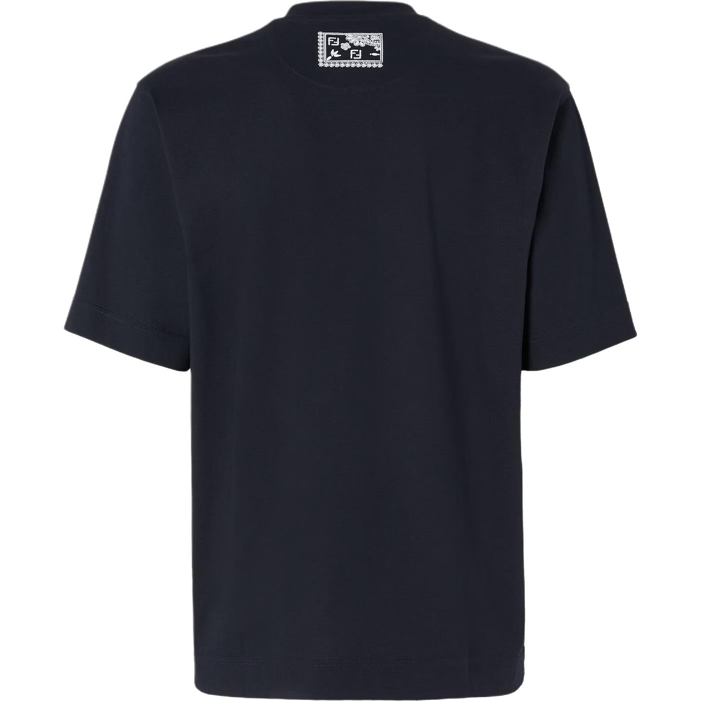 Kaos Pendek FENDI dengan Motif Gambar/Cetak, Cocok untuk Pria dan WanitaF-49