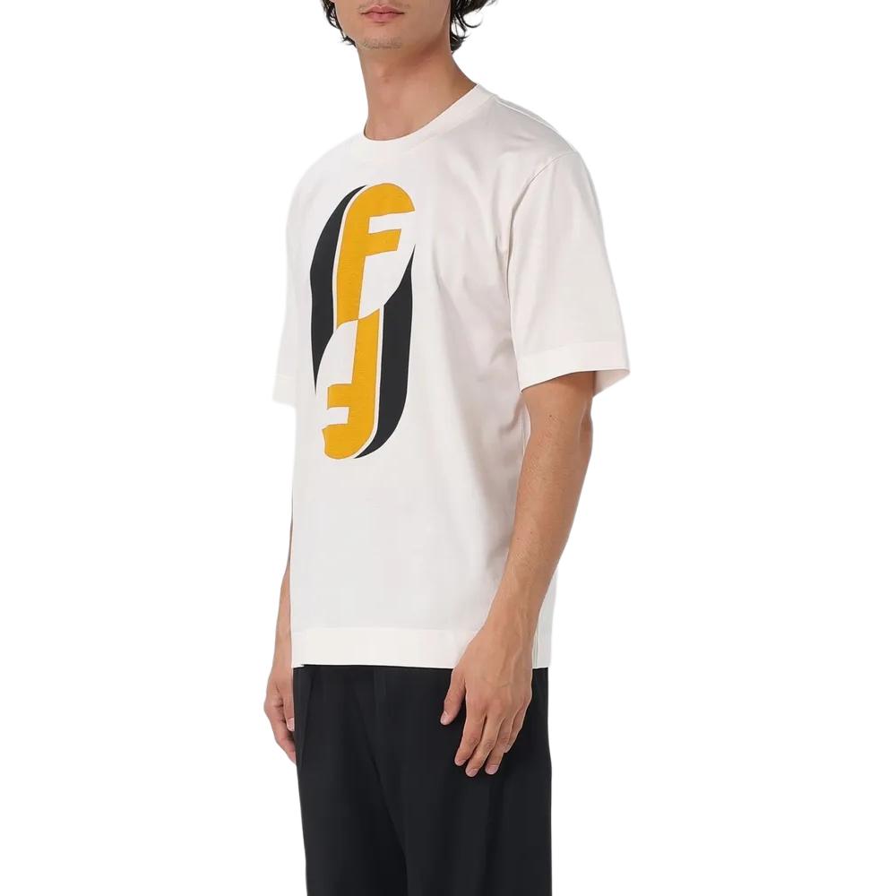 Kaos Pendek FENDI dengan Motif Gambar/Cetak, Cocok untuk Pria dan WanitaF-37