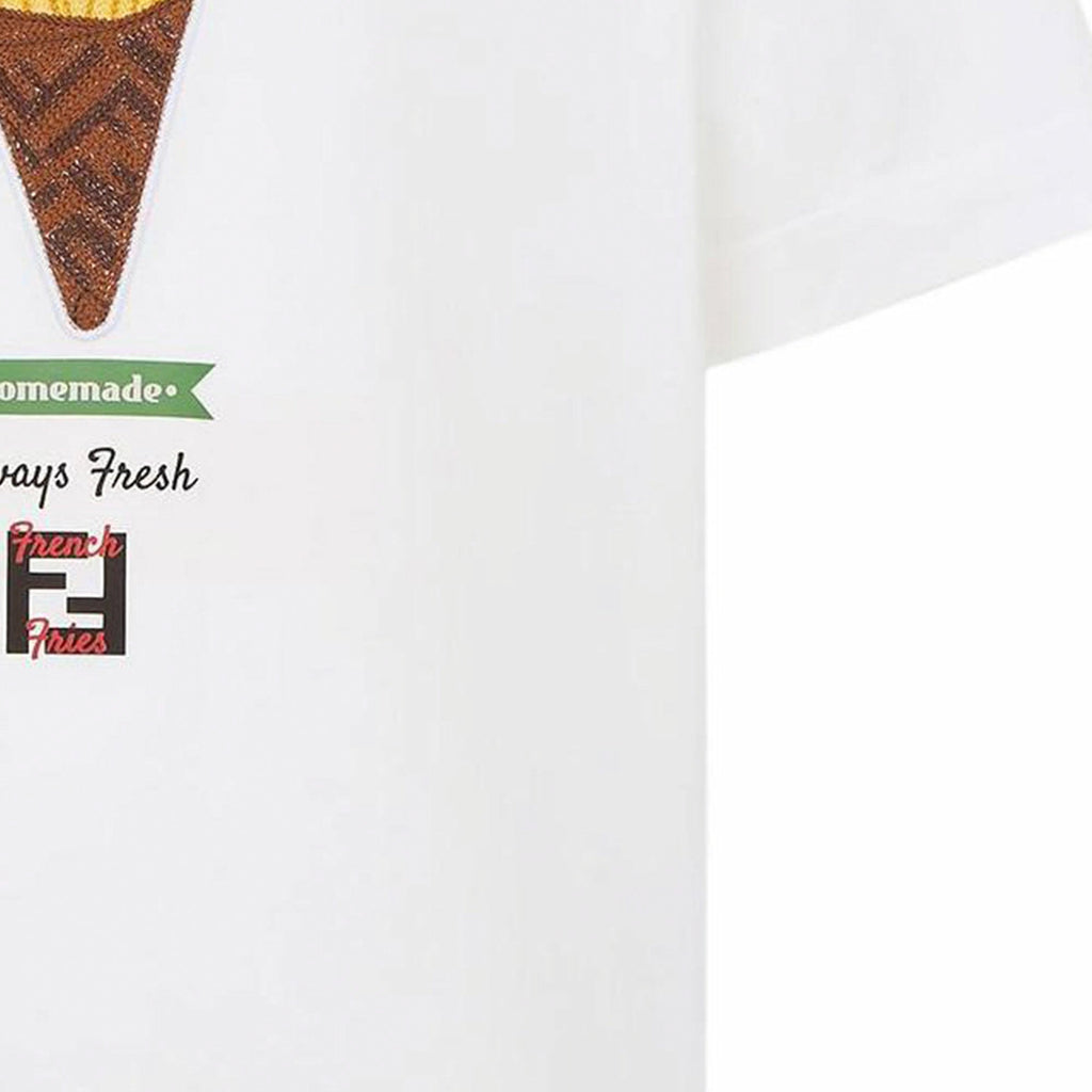 Kaos Pendek FENDI dengan Motif Gambar/Cetak, Cocok untuk Pria dan WanitaF-26