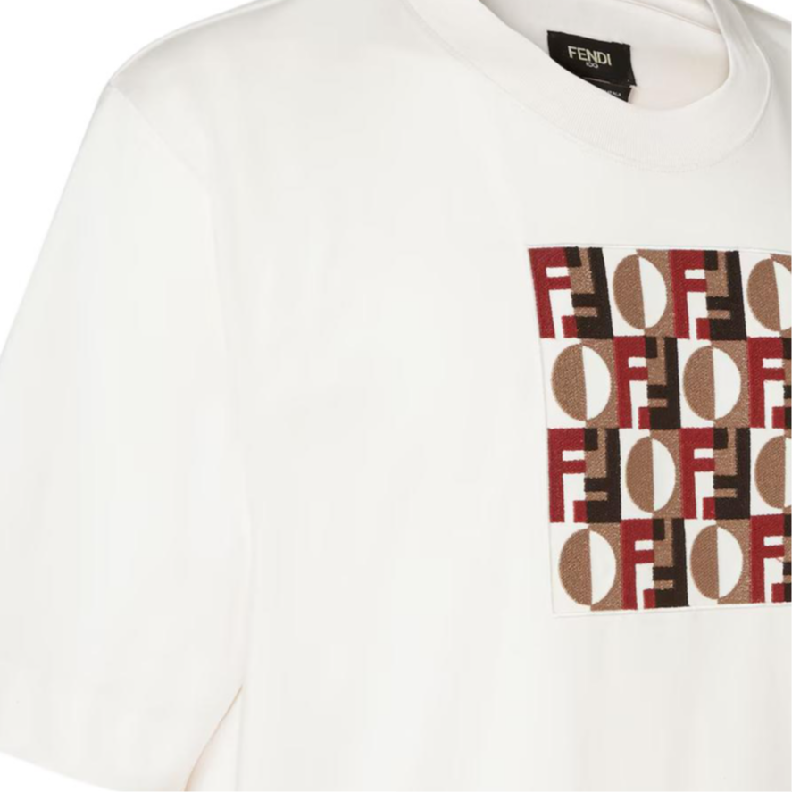 Kaos Pendek FENDI dengan Motif Gambar/Cetak, Cocok untuk Pria dan WanitaF-39