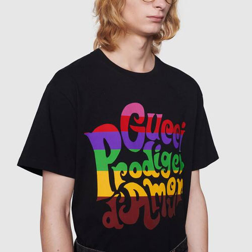 GUCCI Kaos Logo Seri Huruf, Unisex, COD '"    '"  G-45
