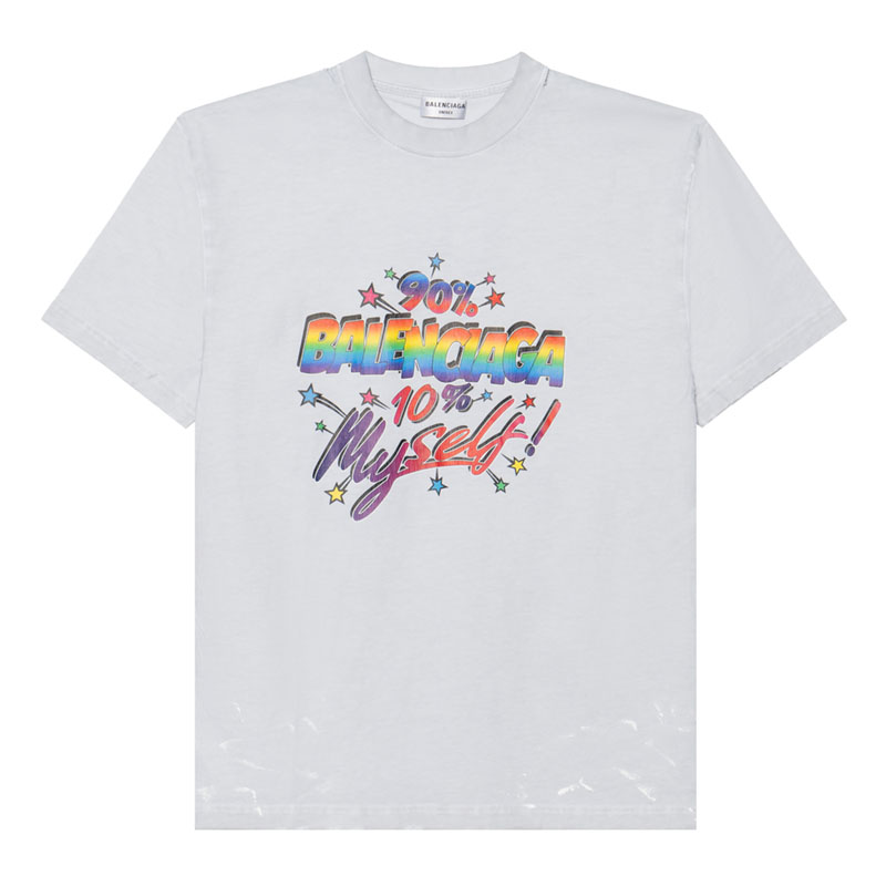 Kaos Pendek Balenciaga dengan Motif Gambar/Cetak, Cocok untuk Pria dan Wanita -BL-11