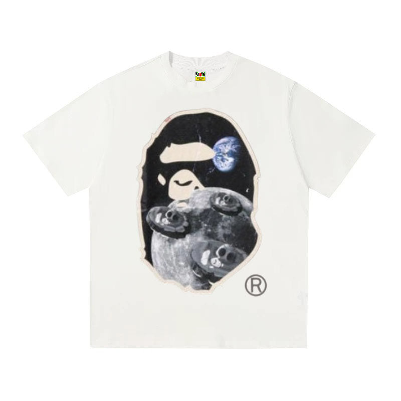 A BATHING APE Kaos Logo Seri Huruf, Unisex '"COD '"  AP-212