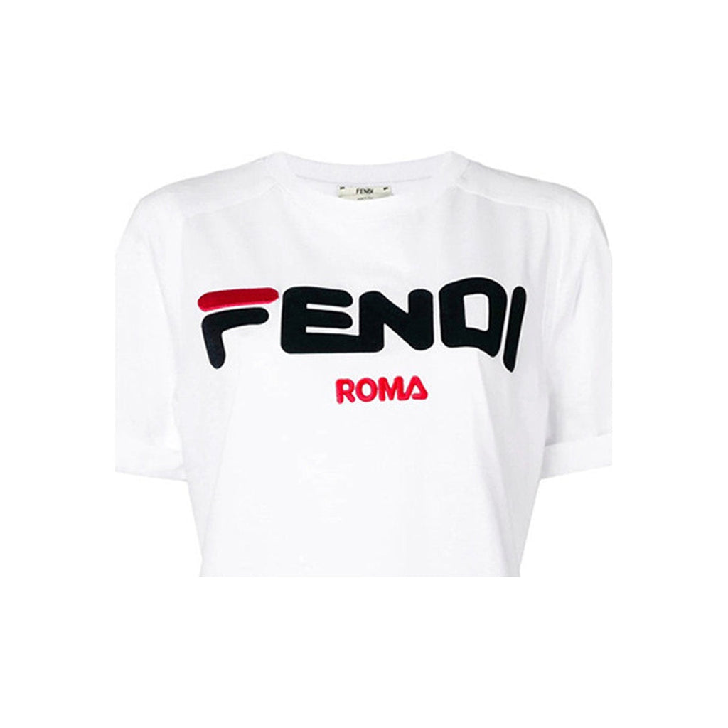 Kaos Pendek FENDI dengan Motif Gambar/Cetak, Cocok untuk Pria dan WanitaF-28