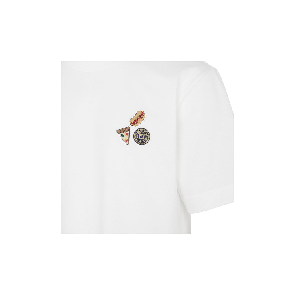 Kaos Pendek FENDI dengan Motif Gambar/Cetak, Cocok untuk Pria dan WanitaF-40