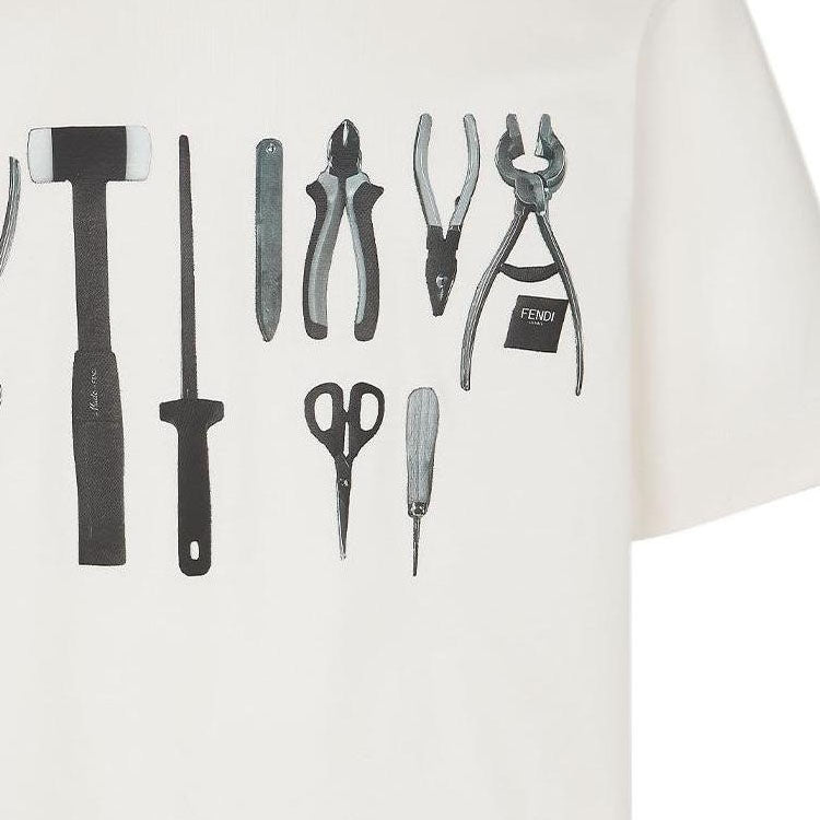 Kaos Pendek FENDI dengan Motif Gambar/Cetak, Cocok untuk Pria dan WanitaF-22