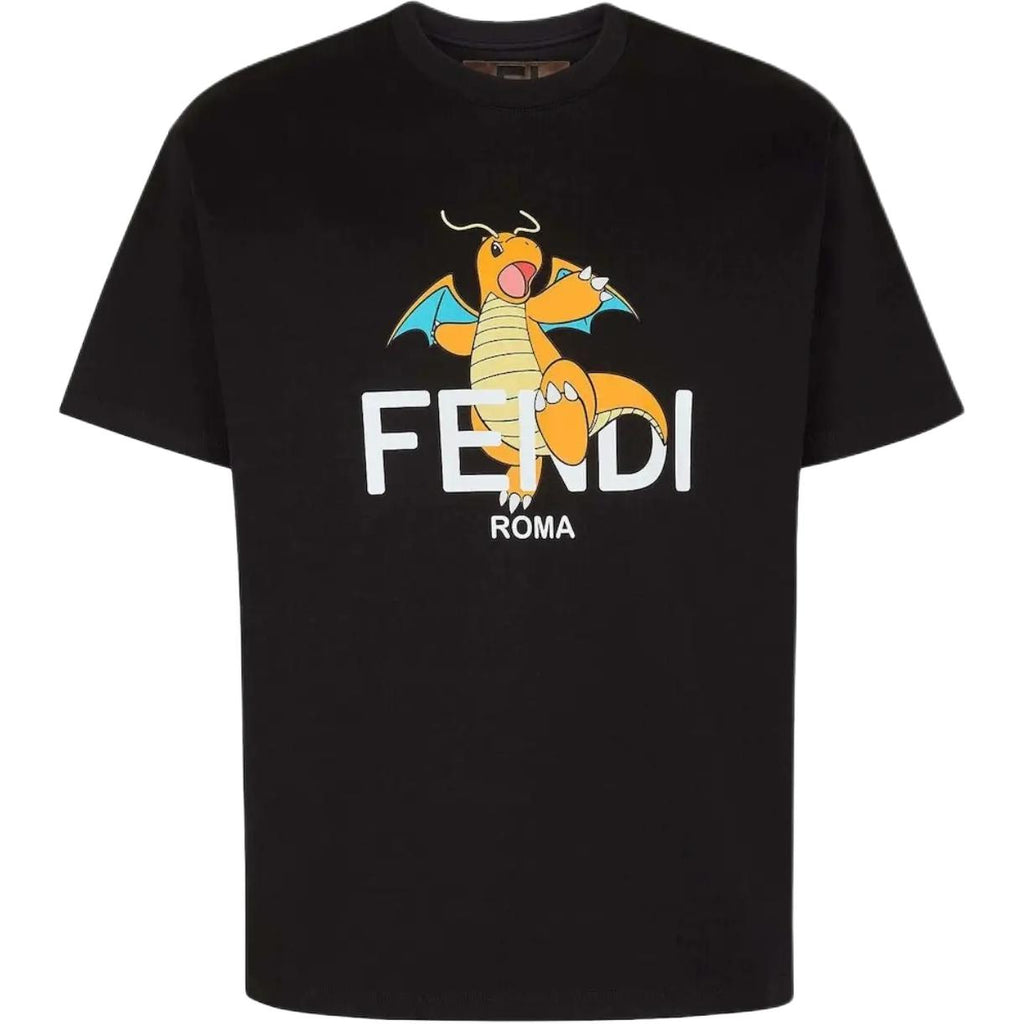 Kaos Pendek FENDI dengan Motif Gambar/Cetak, Cocok untuk Pria dan WanitaF-02