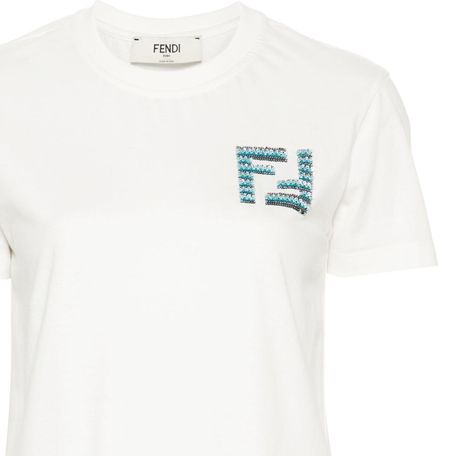 Kaos Pendek FENDI dengan Motif Gambar/Cetak, Cocok untuk Pria dan WanitaF-20