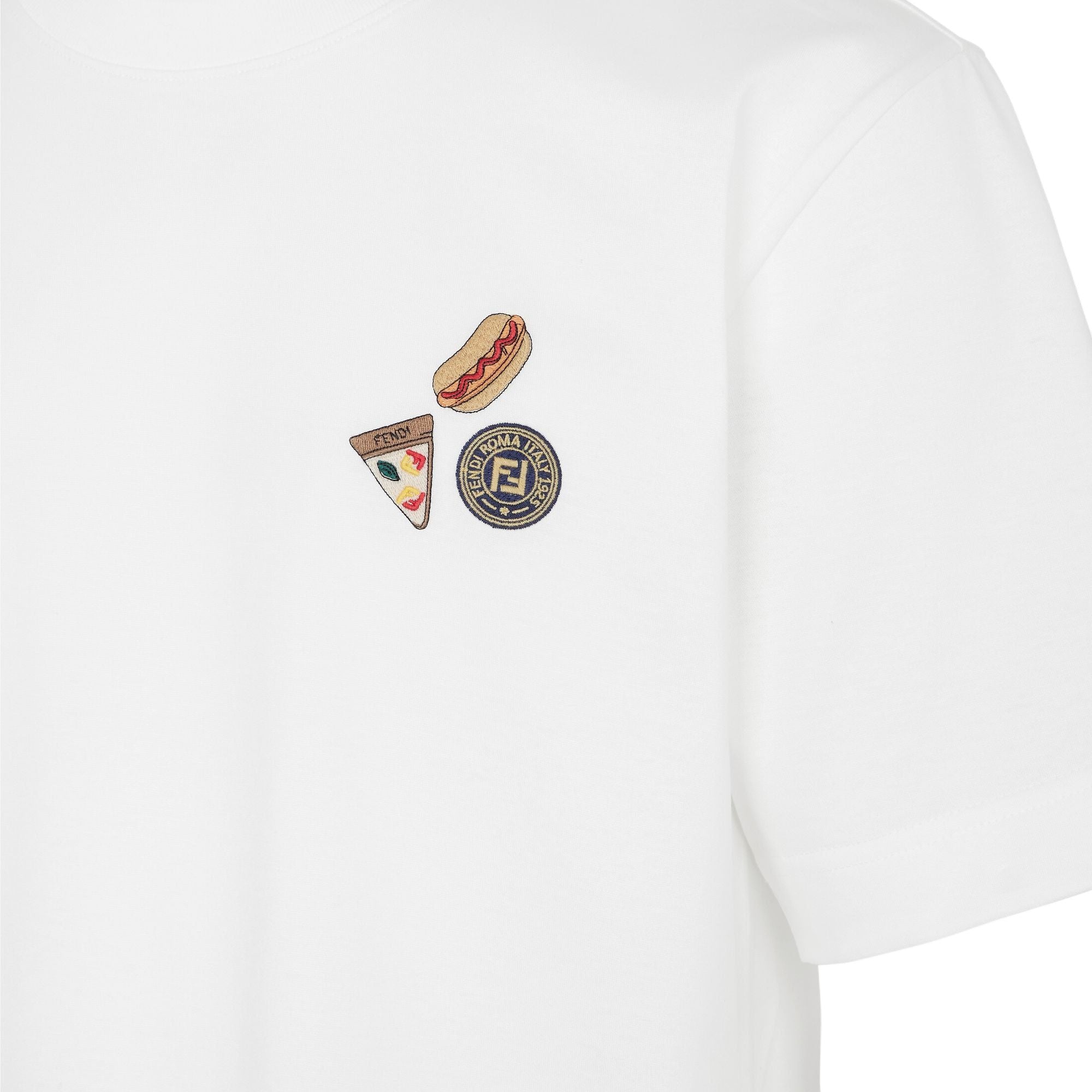 Kaos Pendek FENDI dengan Motif Gambar/Cetak, Cocok untuk Pria dan WanitaF-40