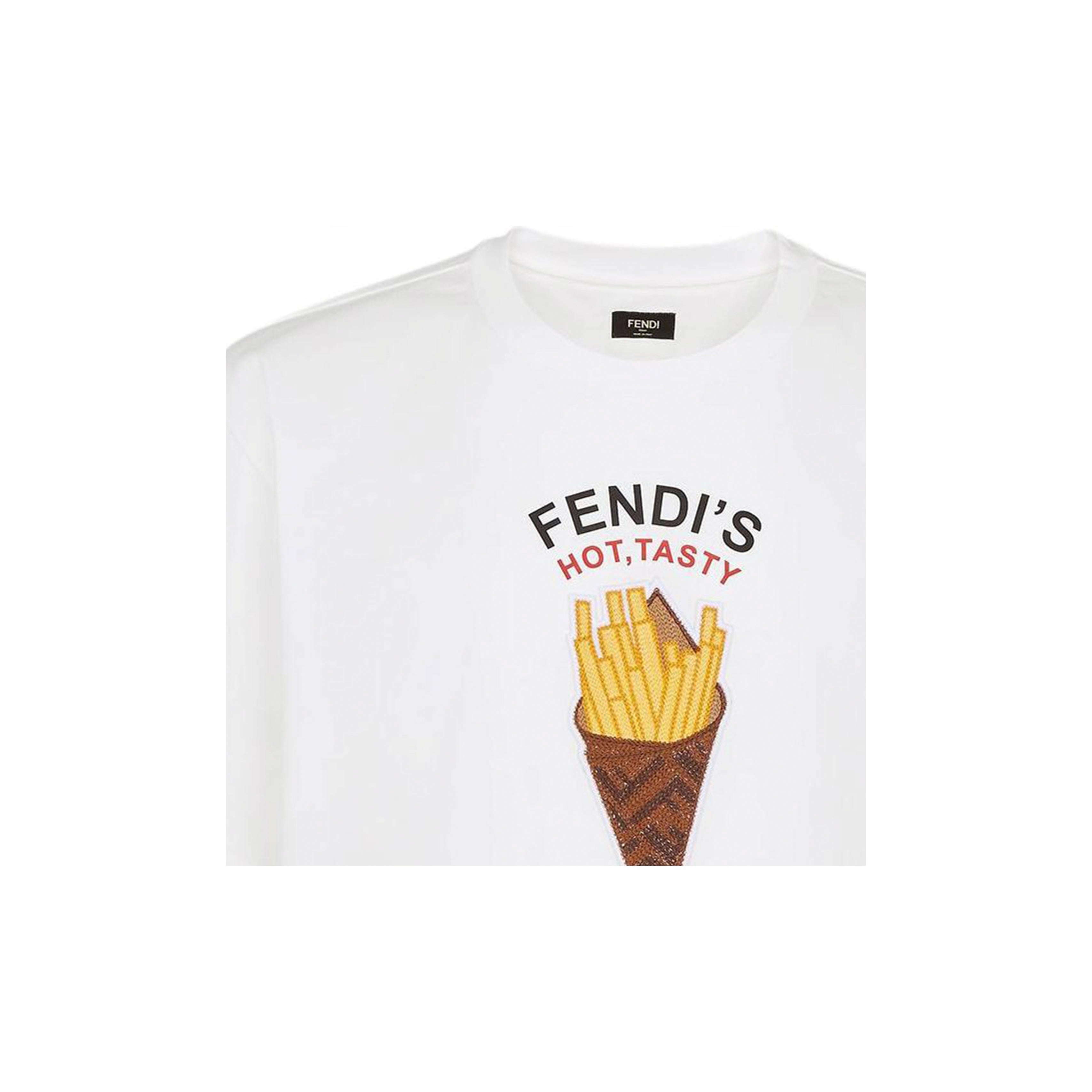 Kaos Pendek FENDI dengan Motif Gambar/Cetak, Cocok untuk Pria dan WanitaF-26