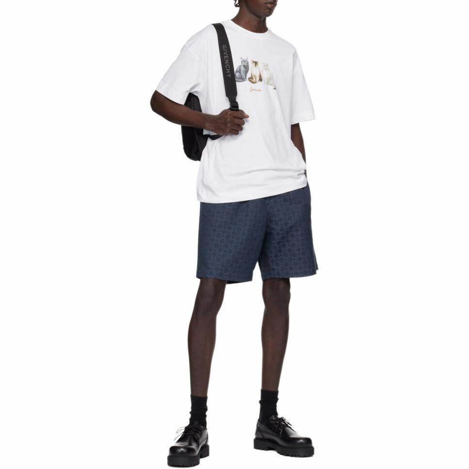 Kaos Givenchy Bermotif, Unisex -J-38