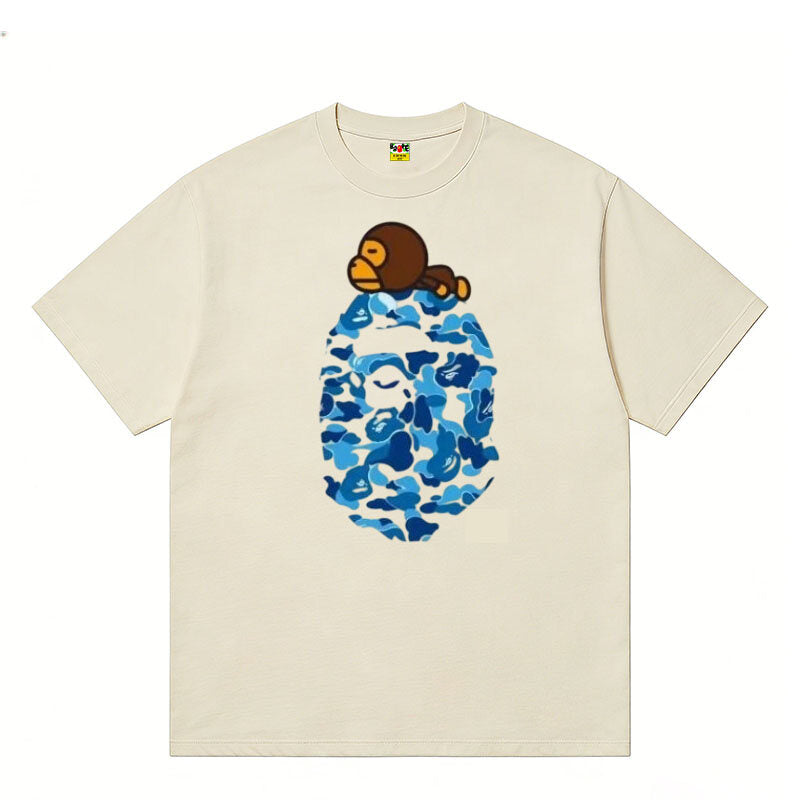 A BATHING APE Kaos Logo Seri Huruf, Unisex '"COD '"  AP-206