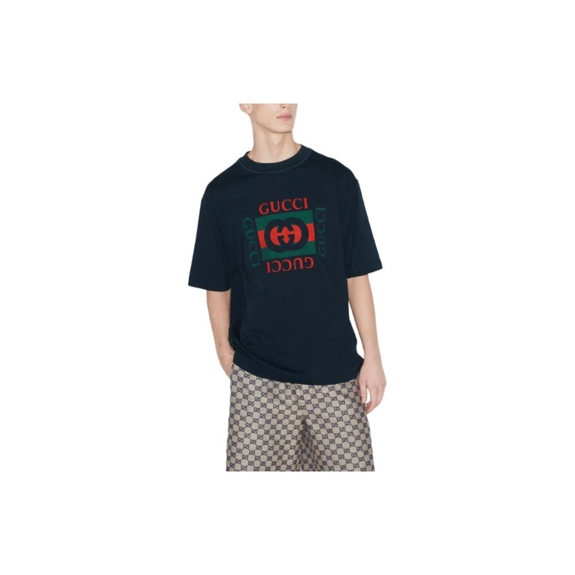 GUCCI Kaos Logo Seri Huruf, Unisex, COD '"    '"  G-52