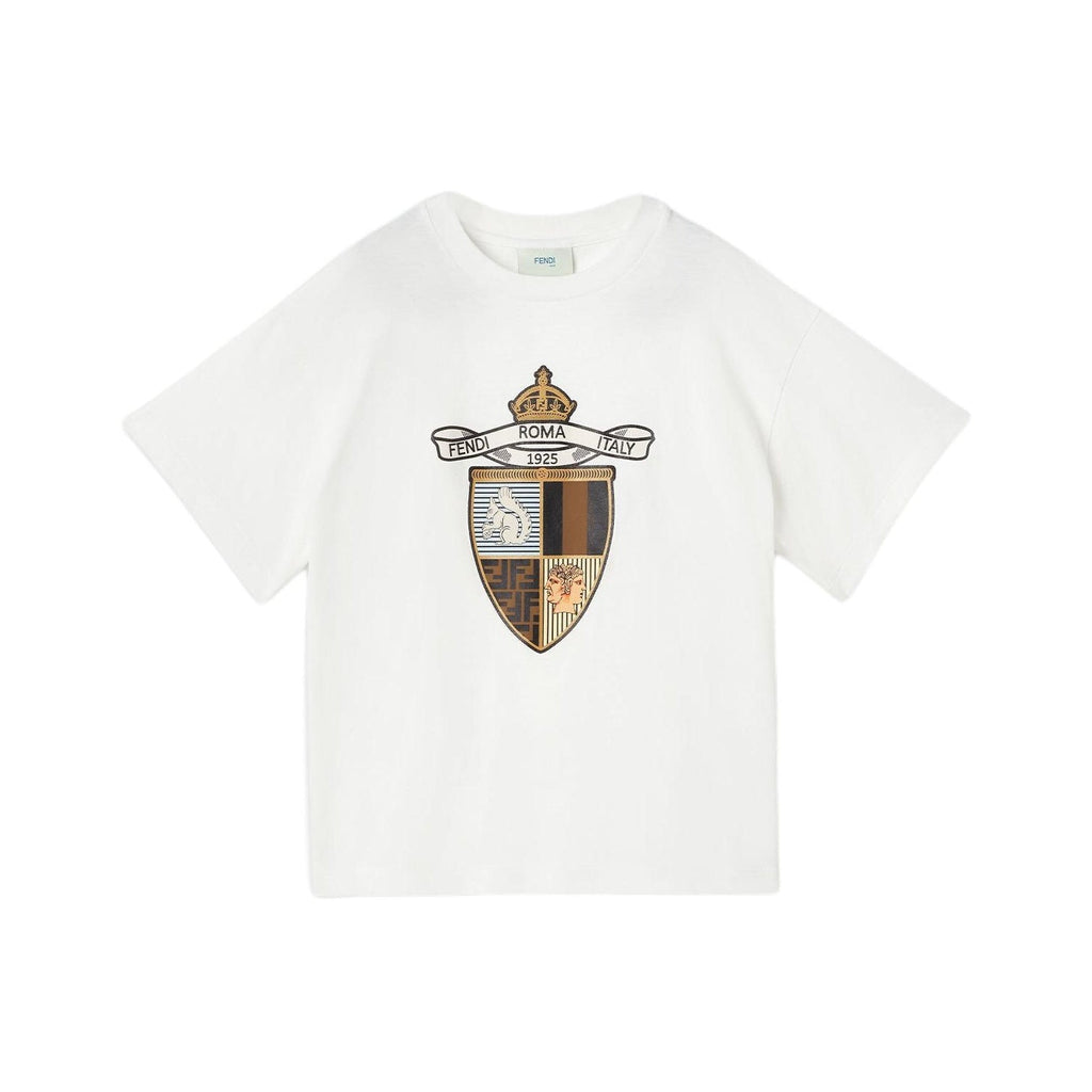 Kaos Pendek FENDI dengan Motif Gambar/Cetak, Cocok untuk Pria dan WanitaF-45