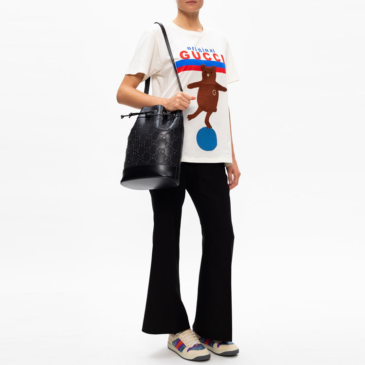 GUCCI Kaos Logo Seri Huruf, Unisex, COD '"    '"  G-60