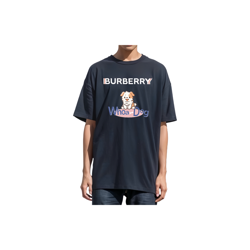 Burberry Kaos Logo Seri Huruf, Unisex, COD '"B-38