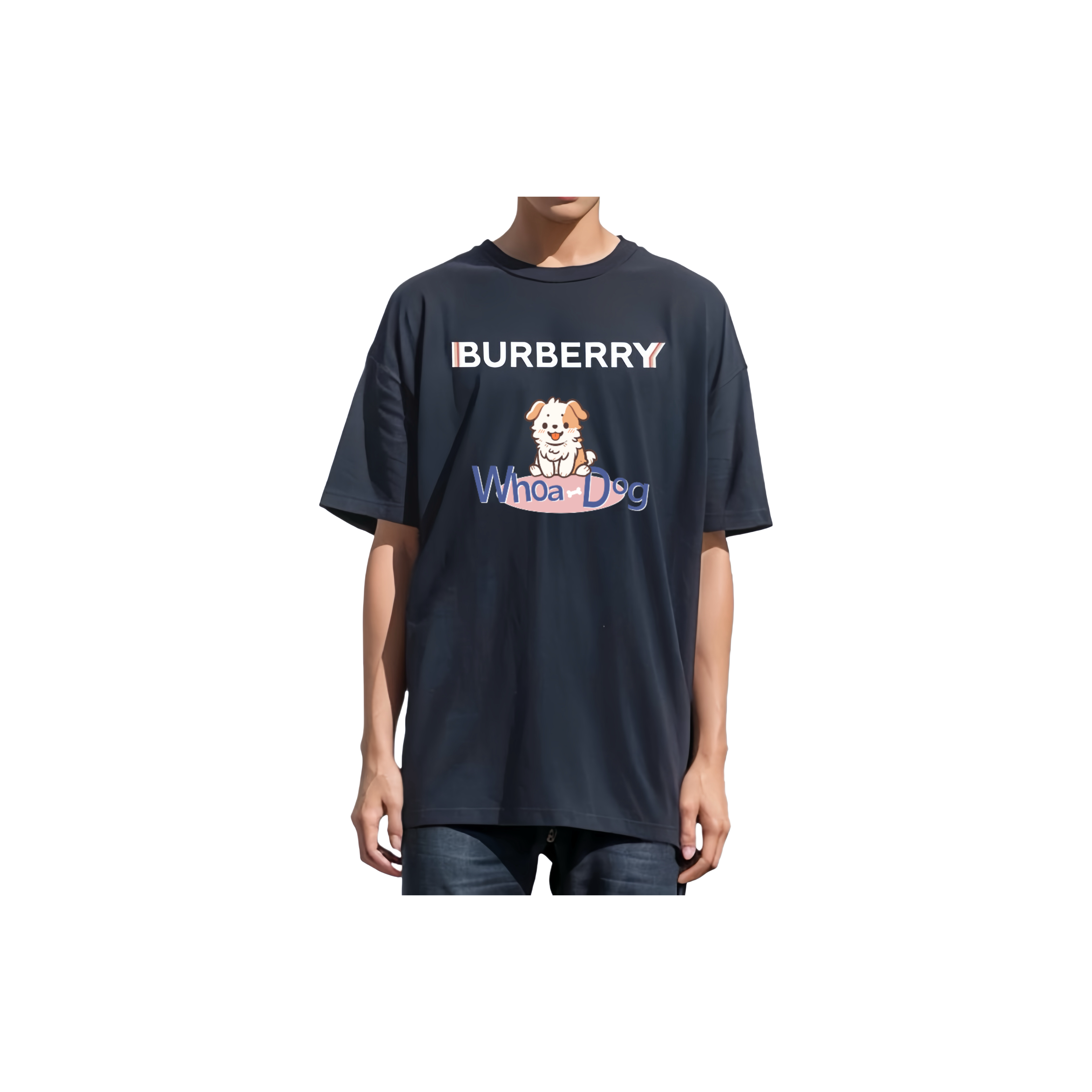Burberry Kaos Logo Seri Huruf, Unisex, COD '"B-38
