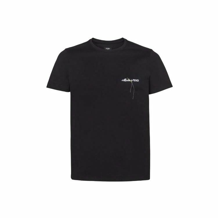 Kaos Pendek FENDI dengan Motif Gambar/Cetak, Cocok untuk Pria dan WanitaF-53