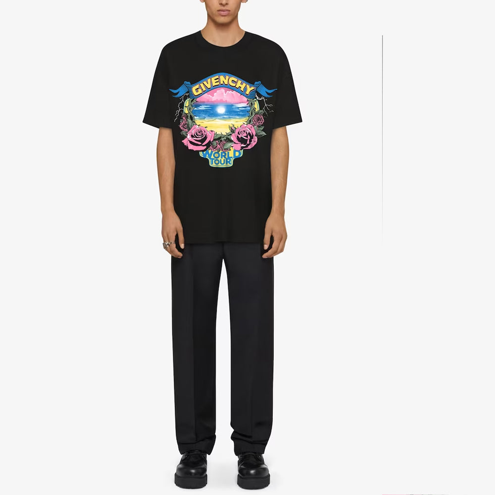 Kaos Givenchy Bermotif, Unisex -J-08