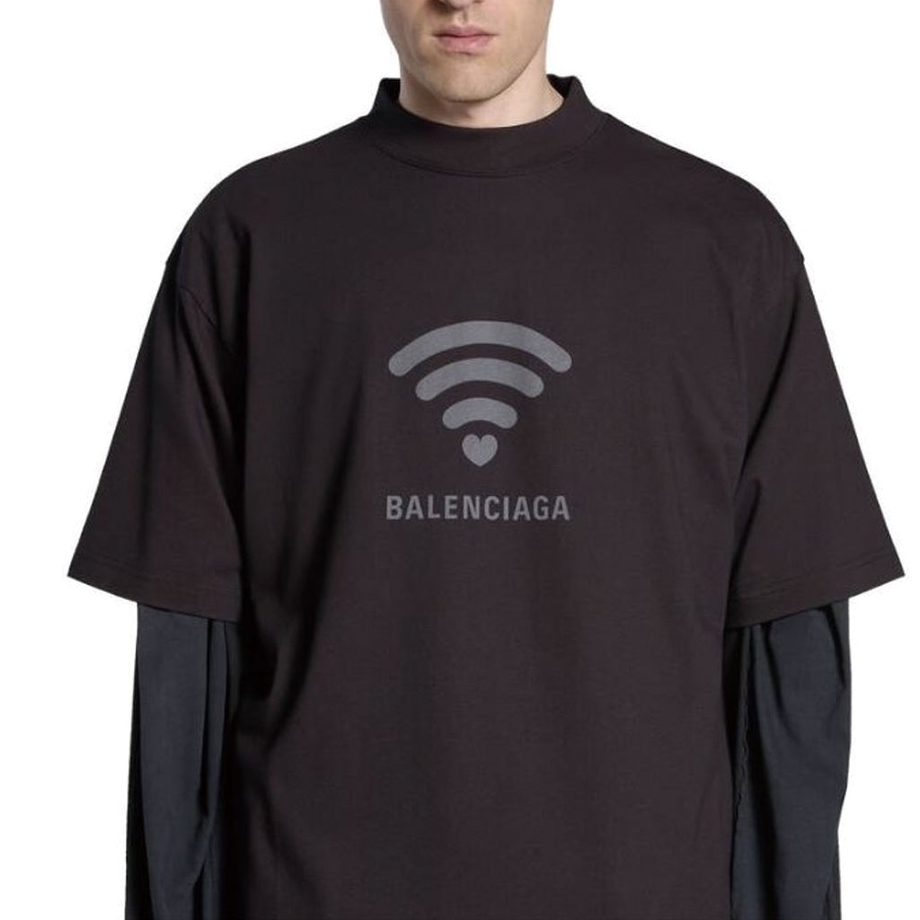 Kaos Pendek Balenciaga dengan Motif Gambar/Cetak, Cocok untuk Pria dan Wanita -BL-26