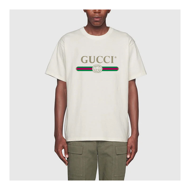 GUCCI Kaos Logo Seri Huruf, Unisex, COD '"  G-12-1