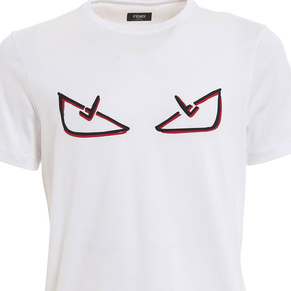 Kaos Pendek FENDI dengan Motif Gambar/Cetak, Cocok untuk Pria dan WanitaF-51