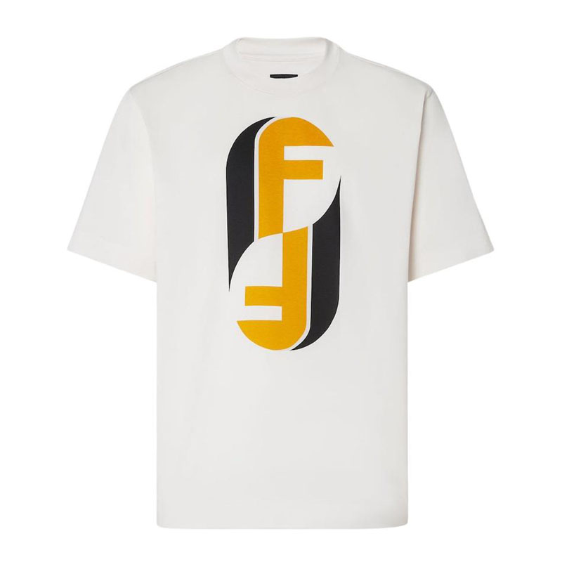 Kaos Pendek FENDI dengan Motif Gambar/Cetak, Cocok untuk Pria dan WanitaF-37