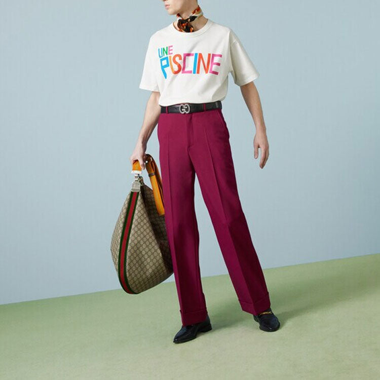 GUCCI Kaos Logo Seri Huruf, Unisex, COD '"  G-105