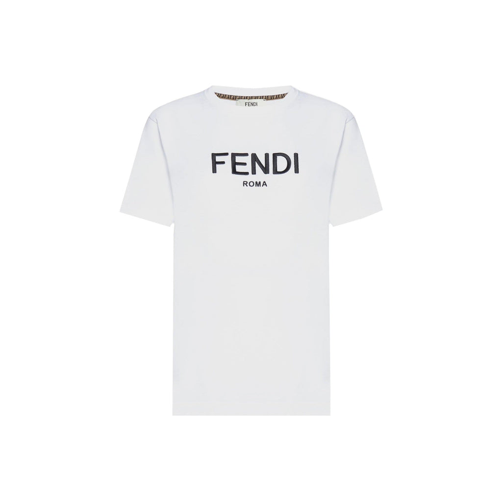 Kaos Pendek FENDI dengan Motif Gambar/Cetak, Cocok untuk Pria dan WanitaF-06
