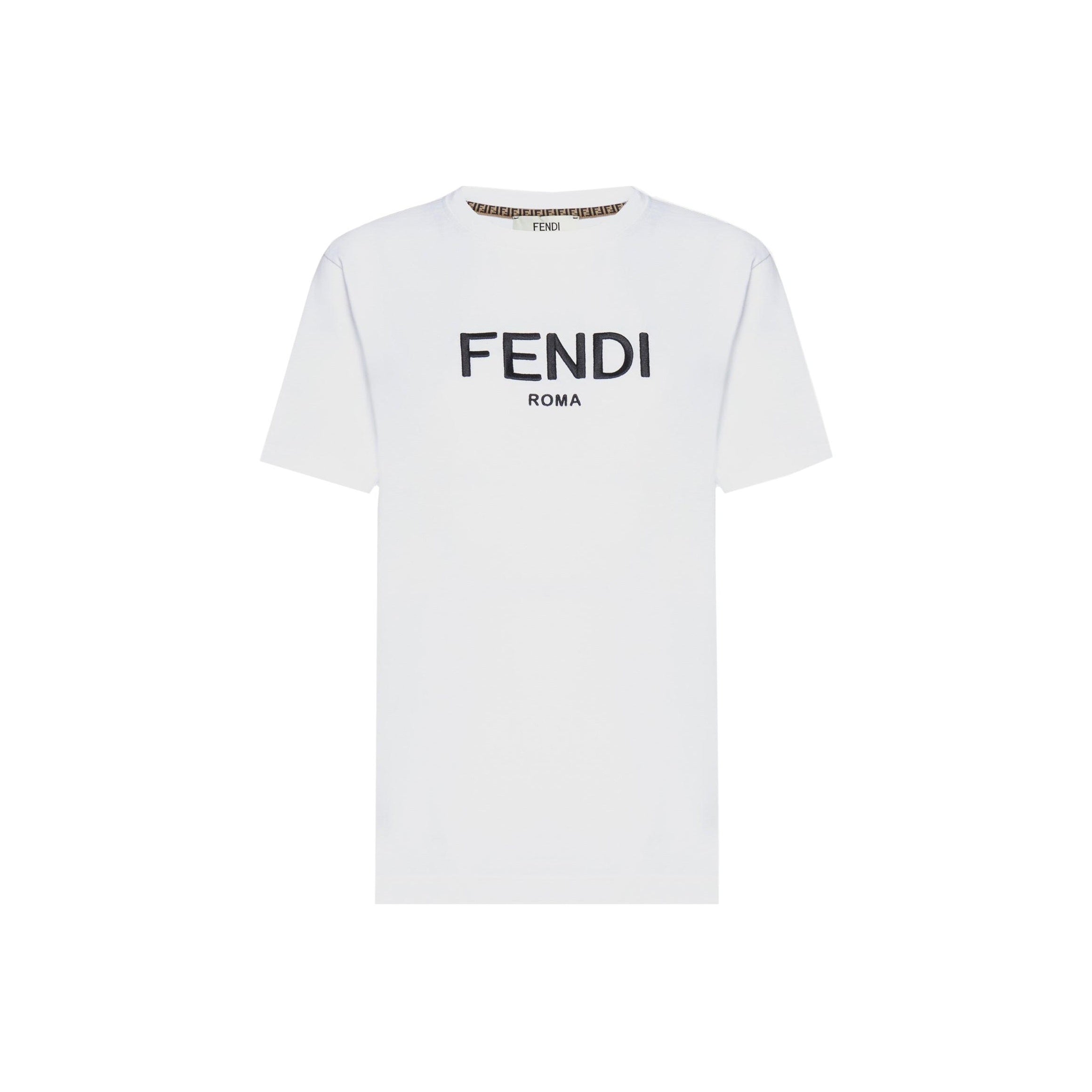 Kaos Pendek FENDI dengan Motif Gambar/Cetak, Cocok untuk Pria dan WanitaF-06