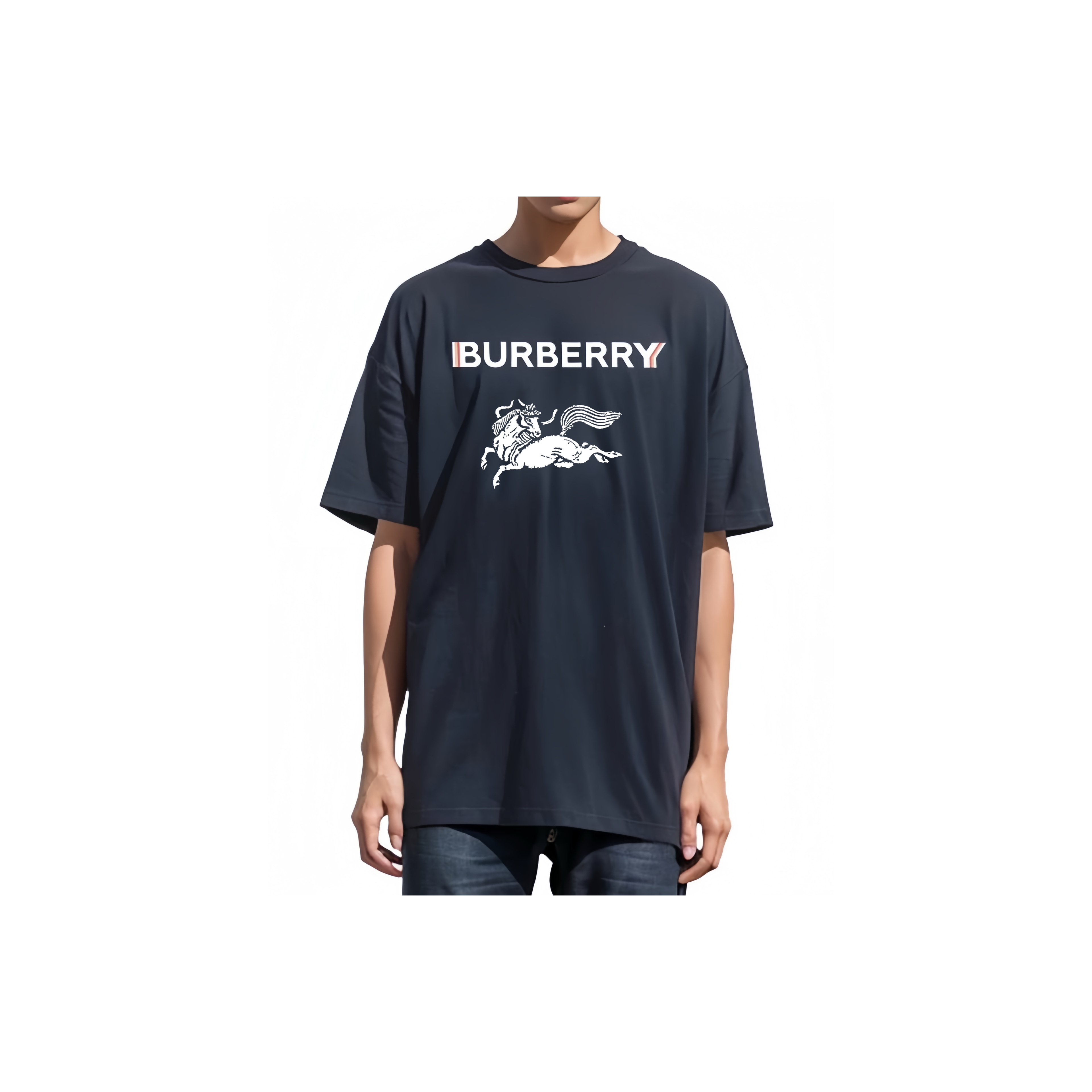 Burberry Kaos Logo Seri Huruf, Unisex, COD '"B-22