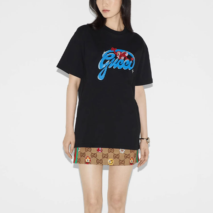 GUCCI Kaos Logo Seri Huruf, Unisex, COD '" "  G-95