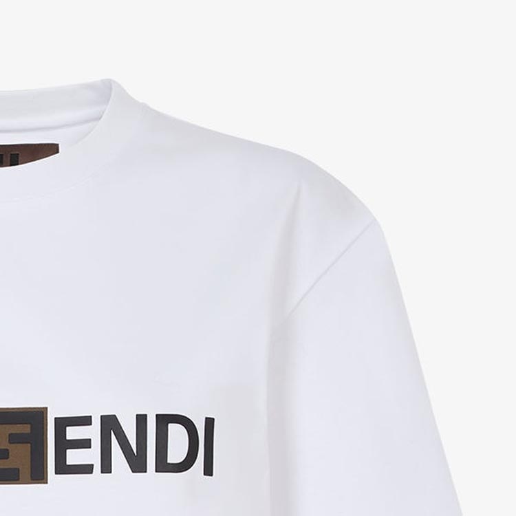 Kaos Pendek FENDI dengan Motif Gambar/Cetak, Cocok untuk Pria dan WanitaF-16