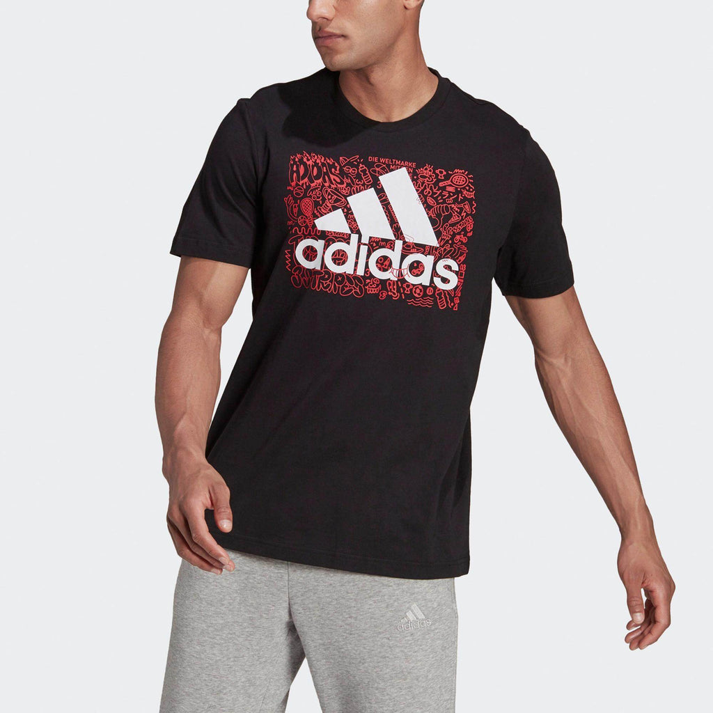 adidas Kaos Logo Seri Huruf, Unisex, COD '" AD-48